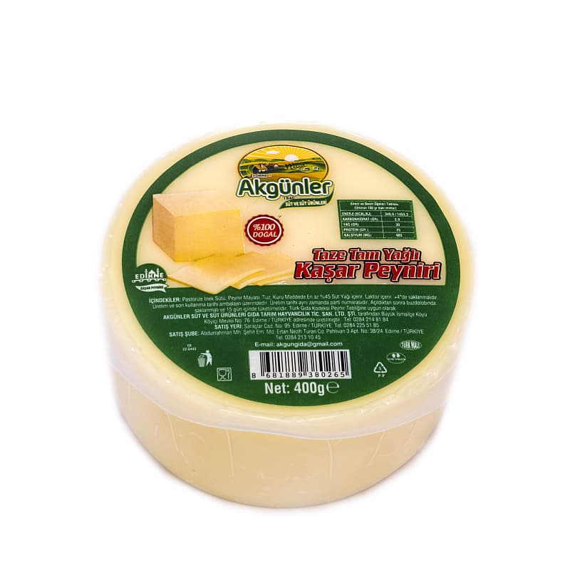 Akgünler Kaşar Peyniri 400 Gr