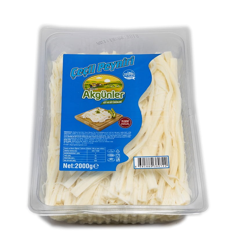 Akgünler Çeçil Peyniri 2 Kg Yöresel Peynirler